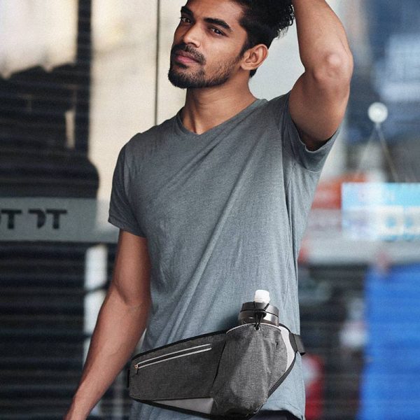 Oxford Hiking Waist Bag with Bottle Holder