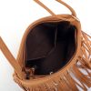 PU leather Fringe Hobo Tassel crossbody bag for Women