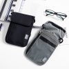 Nylon Rfid zipper hanging document bag pouch