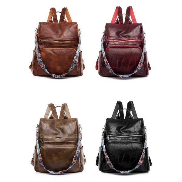 Polyurethane Women Waterproof Purse Travel Backpack