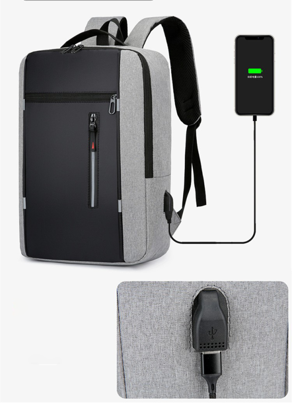 Oxford Laptop Backpack with USB Charging Port