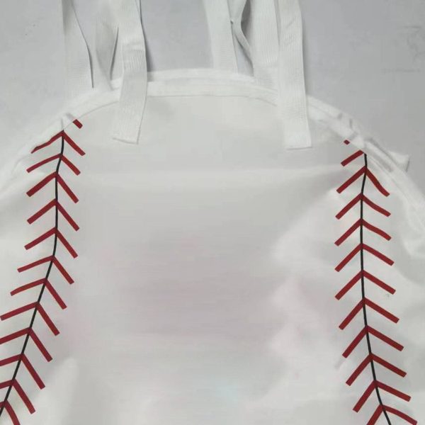 Oxford baseball shaped tote bag