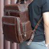 Leather Waterproof Wearable backpack