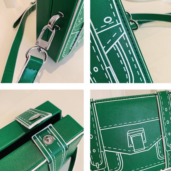 PU Leather Comic Style Crossbody Bag