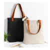 Canvas Tote Bag With PU Leather Handles
