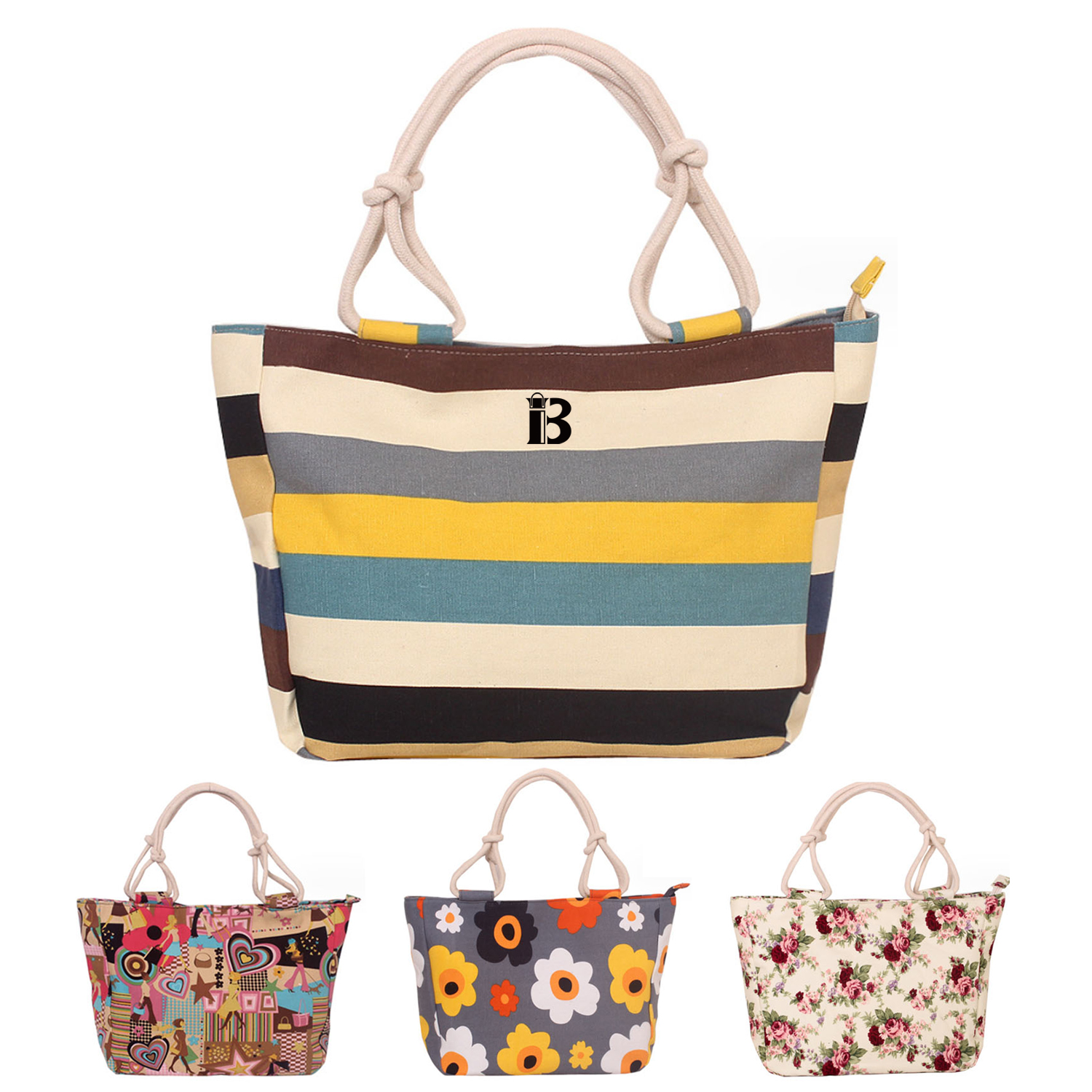 Printing Casual Canvas Tote Bag