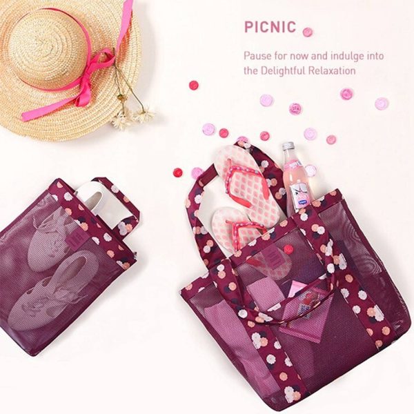 Large Capacity Mesh Beach Bag