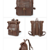 Large Waterproof Leather Backpack for Men and Women