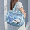 PVC Clear Dry Wet Separation Makeup Bag Handbag