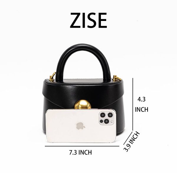 Genuine Leather Semi-round hand-held crossbody bag