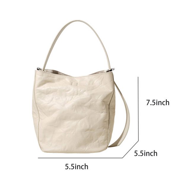 Genuine Leather Top Handle Shoulder Bag for Women