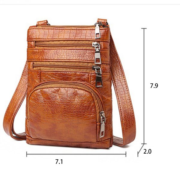 PU Crossbody Bag for Women Multi-Pocket