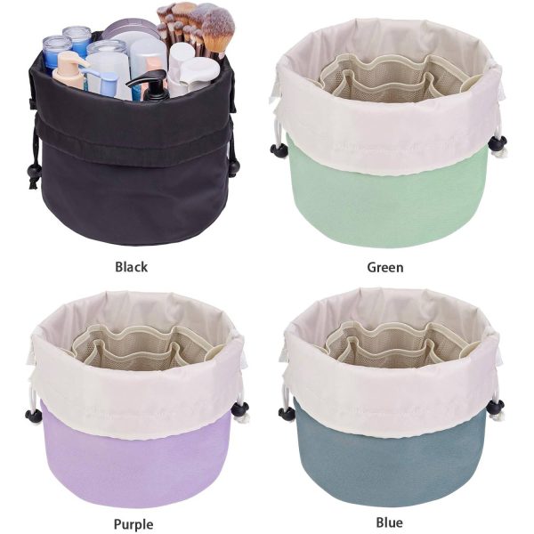 Barrel Drawstring Makeup Travel Bag