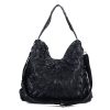 Genuine Leather Soft sheepskin panels handmade tote bag