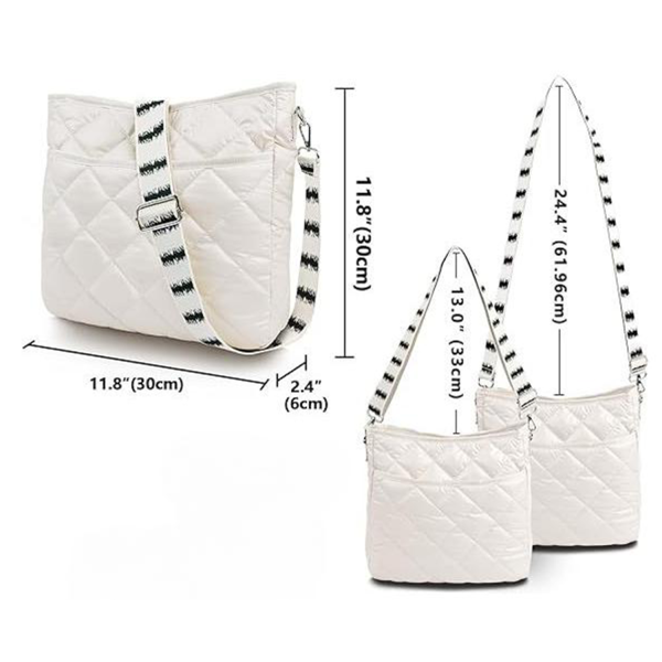 Women's Single-shoulder Down Jacket Material Tote Bag