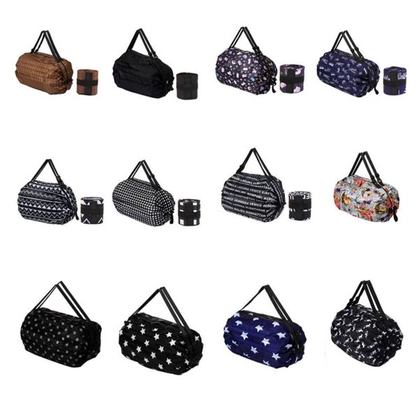 Magic Reusable Foldable Shopping Bags w/ Shoulder Strap