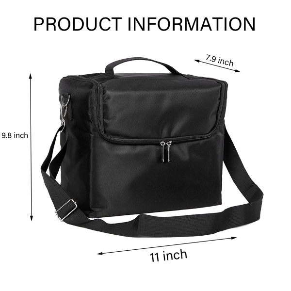 Black Travel Makeup Bag Storage Box For Women