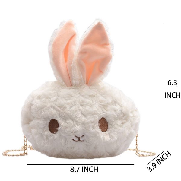 Cotton Cute plush bunny shoulder cross-body bag