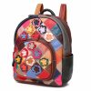 Genuine Leather colorful handmade contrast backpack