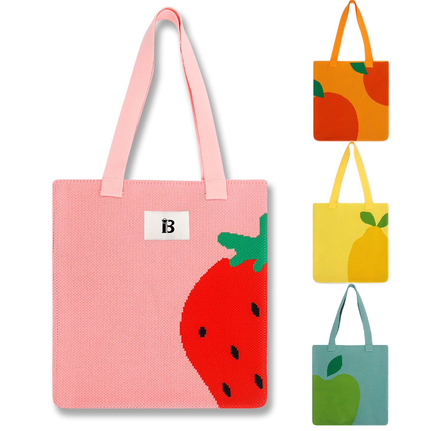 Polyester Fruit Woven Tote Bag