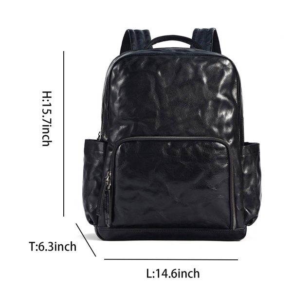Leather Business Backpack for Laptop