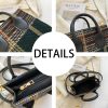 Canvas Small Checkered Cross-body Bag