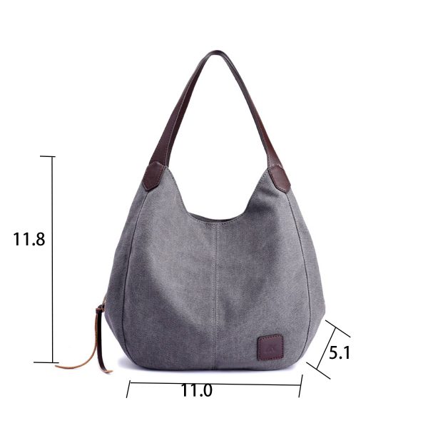 Canvas Women's Multi-pocket Tote Bag