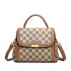 Pu Leather checkered portable Cross-body Bag Women