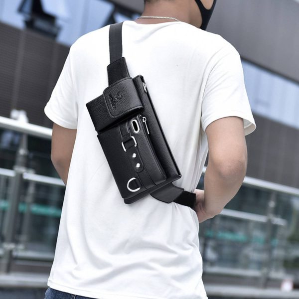 PU Leather Man's Shoulder Bag