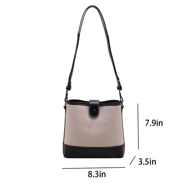 Canvas Crossbody Bag Trend Color Clash for Women