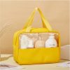Travel Clear PVC&PU Cosmetic Makeup Bag for Women