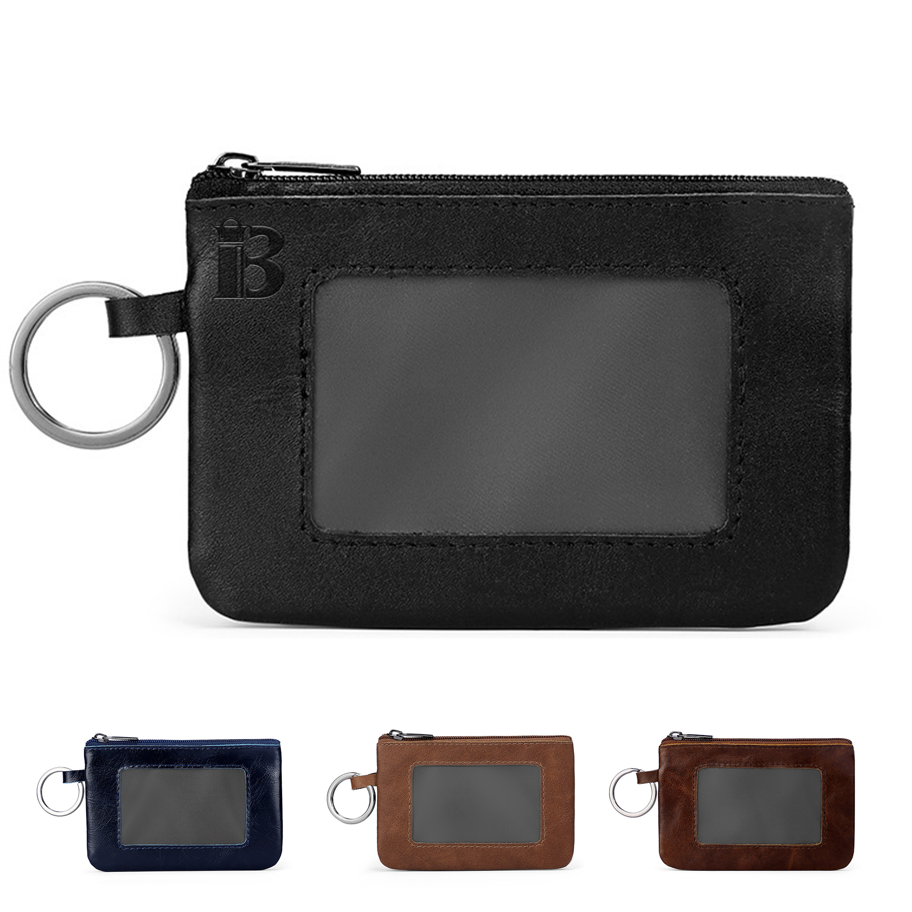 Genuine Leather Vintage multi-functional zippered coin purse