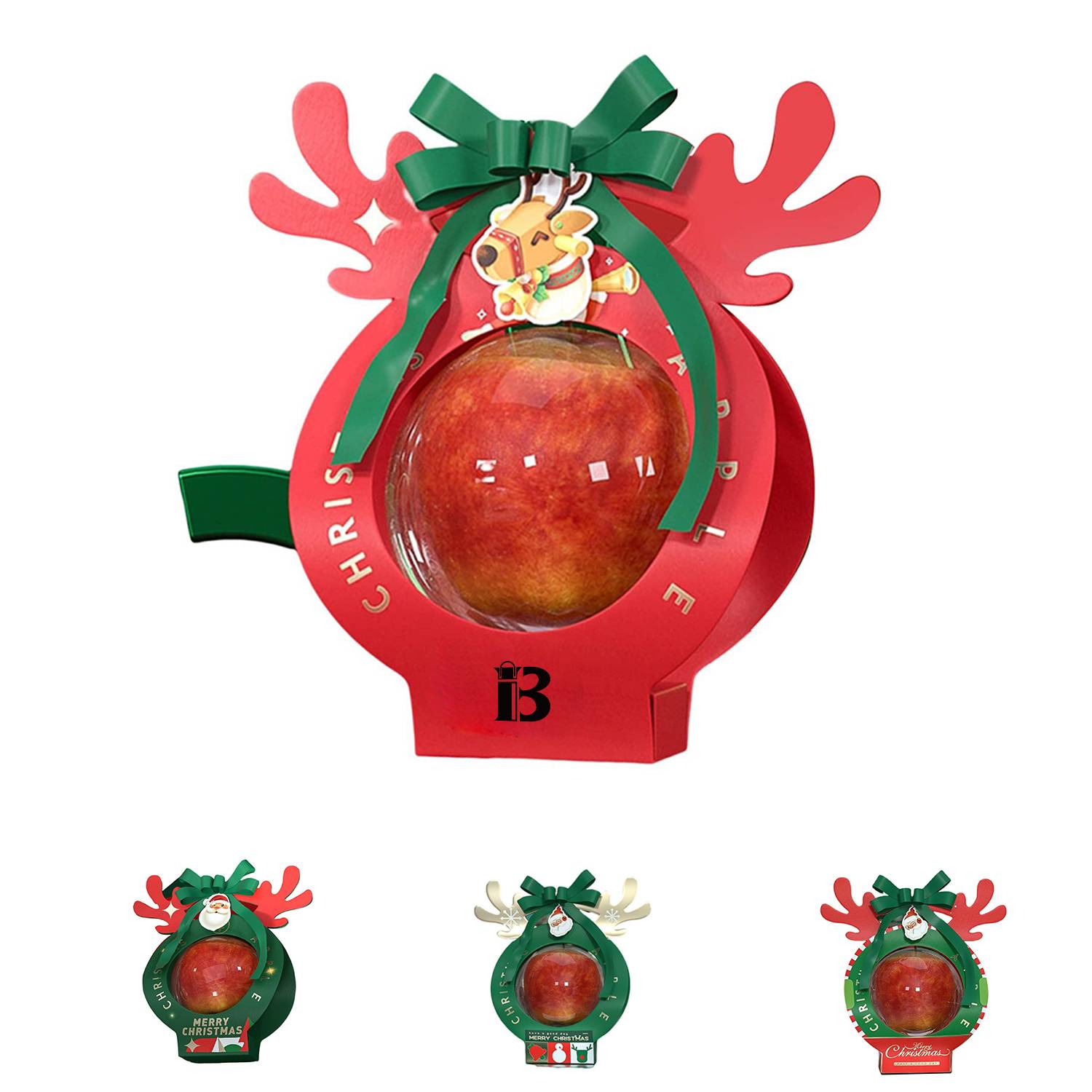 Transparent Festive Christmas Candy Packaging Handle Box