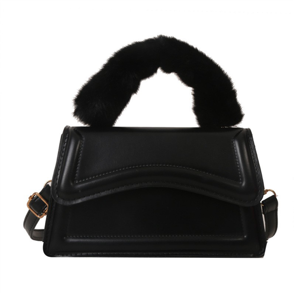 PU Solid Color Portable Diagonal Bag
