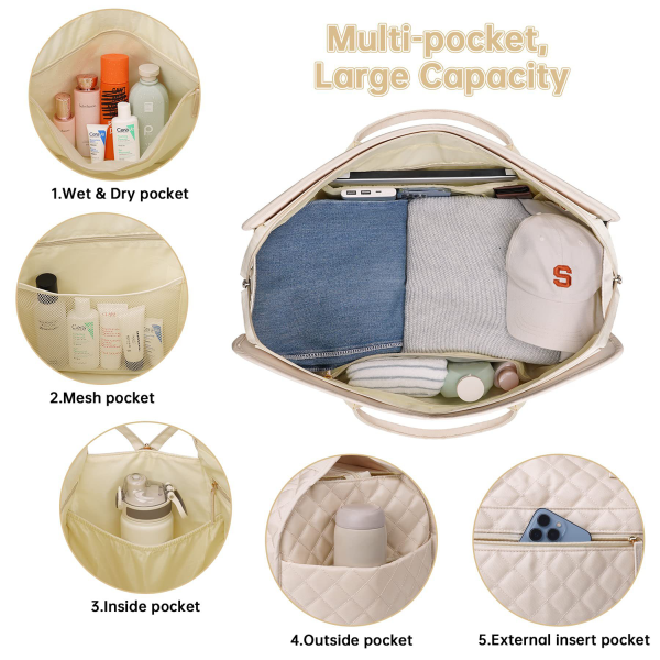 Polyester Laptop Tote Bag Set With Zipper