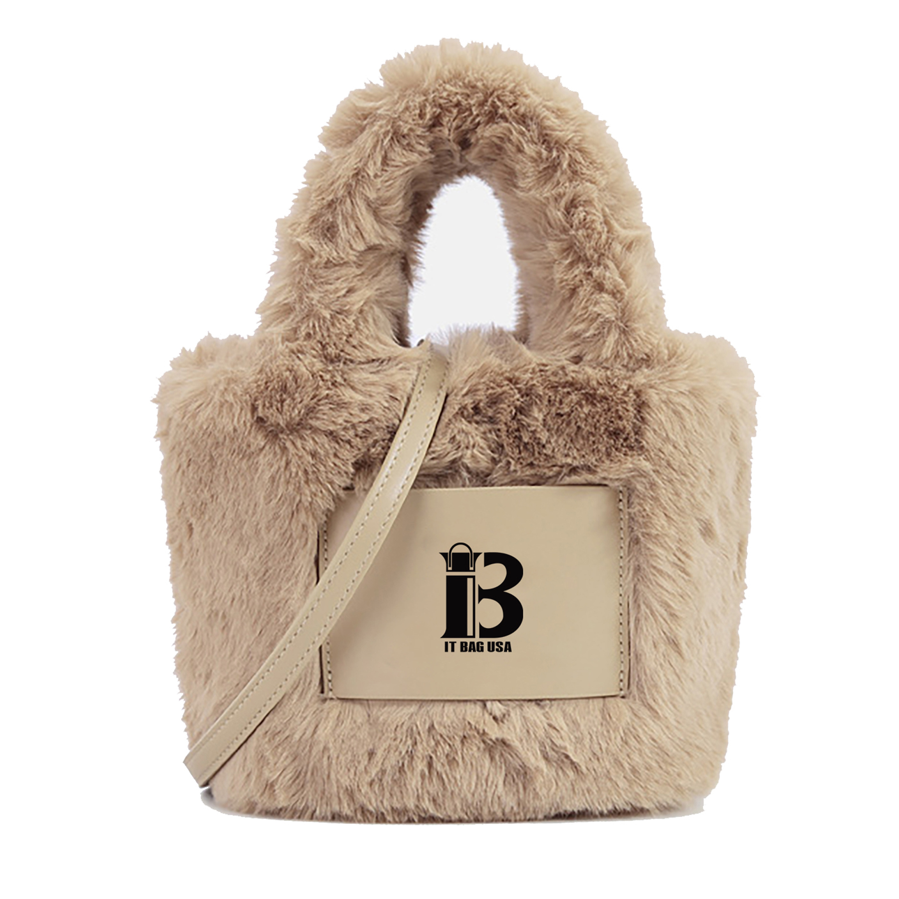 Fleece Furry Bucket bag