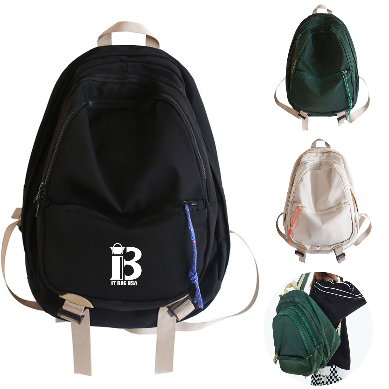 Campus Backpack Large Capacity Travel Daypack For Women