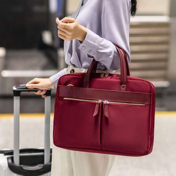 Polyester 15.6 inch handheld crossbody laptop bag