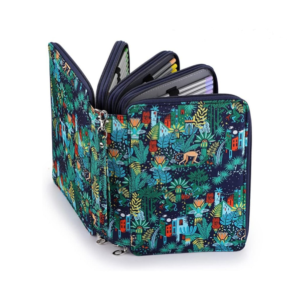 Oxford Cloth Large Capacity Printed Multi-color Pencil Bag