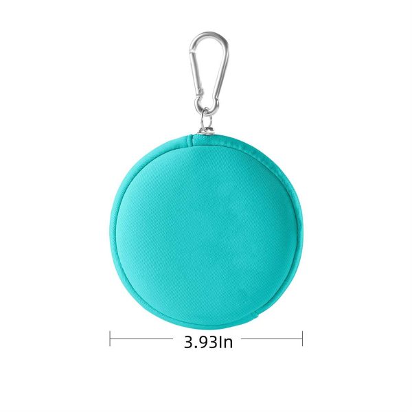Neoprene Hanging Zippered Round Coin Pouch