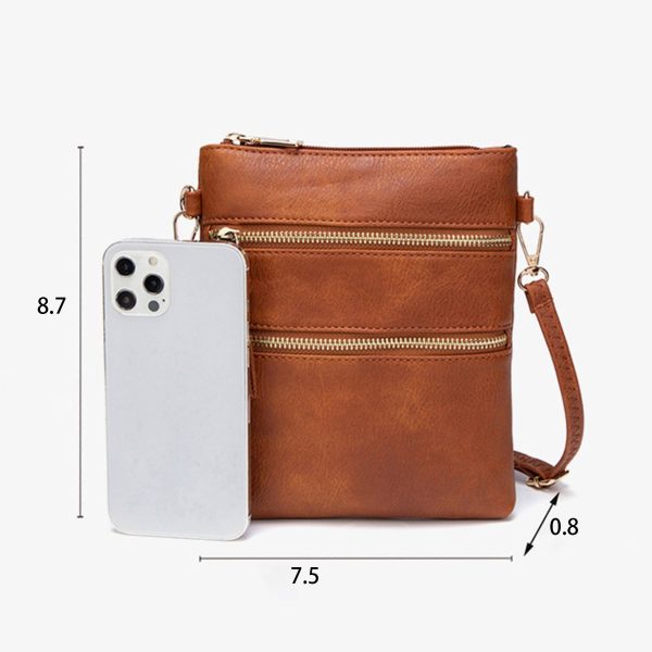PU Leather Smal Multi Pocket Crossbody Bags