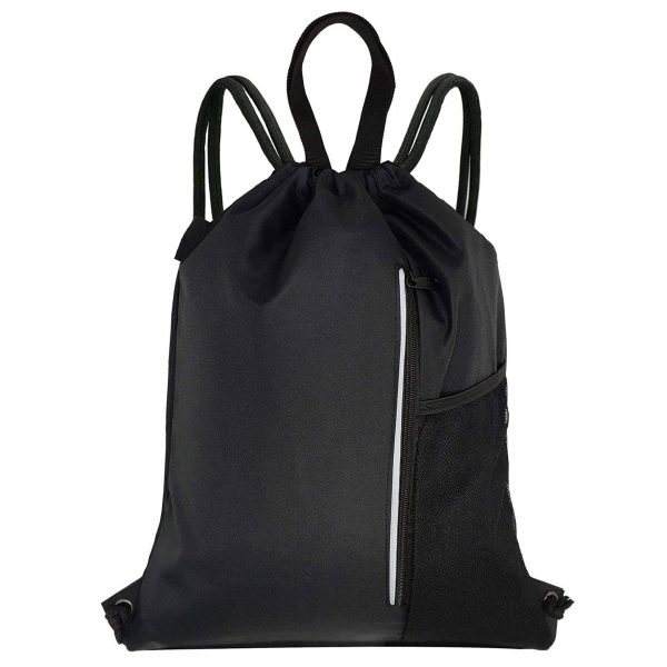 Polyester Sport Gym Sack Waterproof Drawstring Backpack Bag
