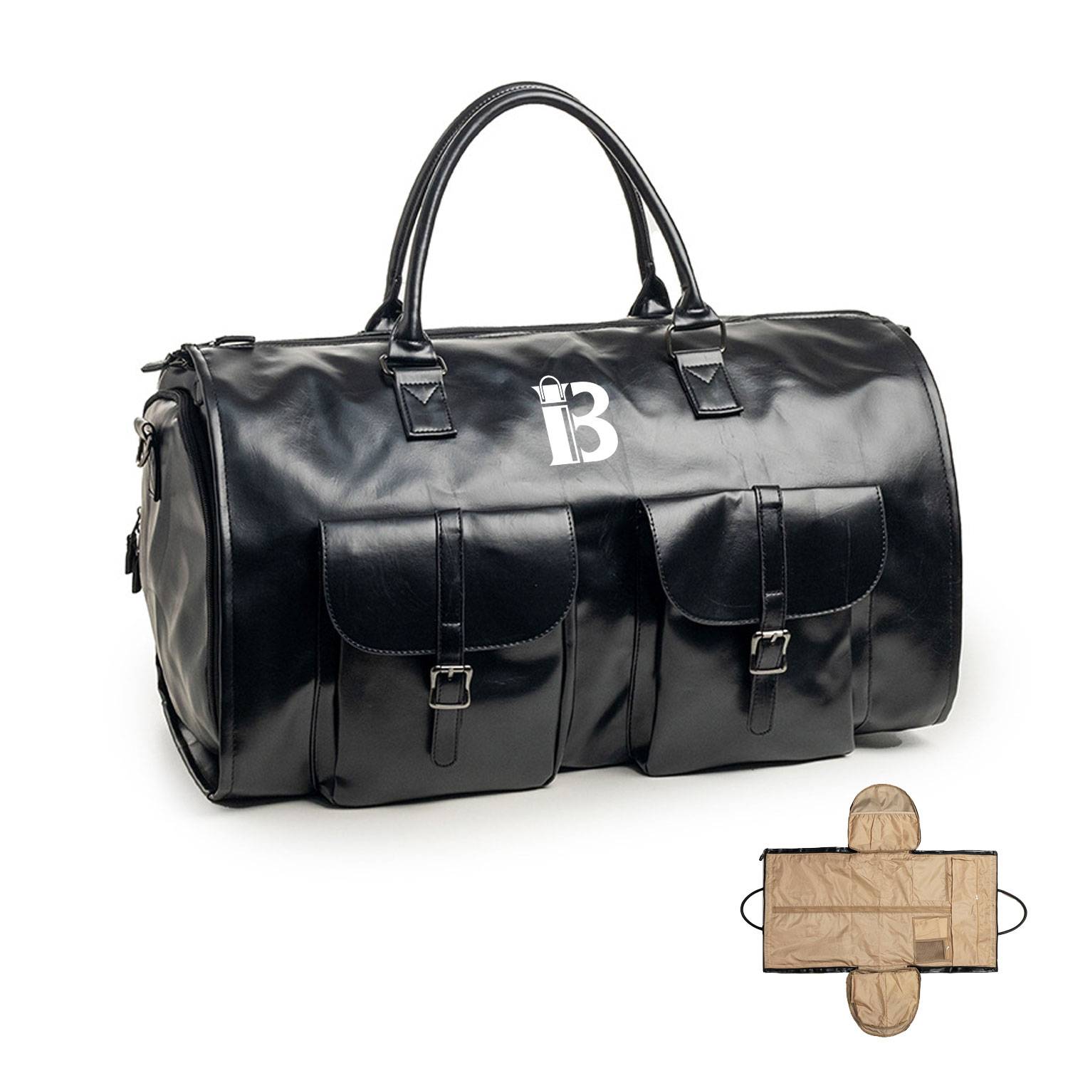 Large hand-held foldable duffel bag