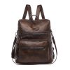 Womens Purse PU Leather Large Travel Backpack