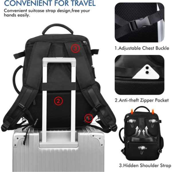Large Travel Backpack Casual Bag for Women Flight Approved
