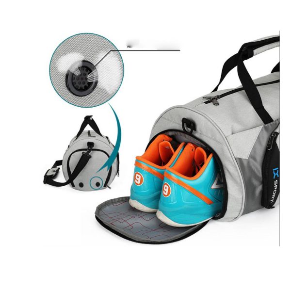 Large Capacity Cylindrical Polyester Sports Duffel Bag