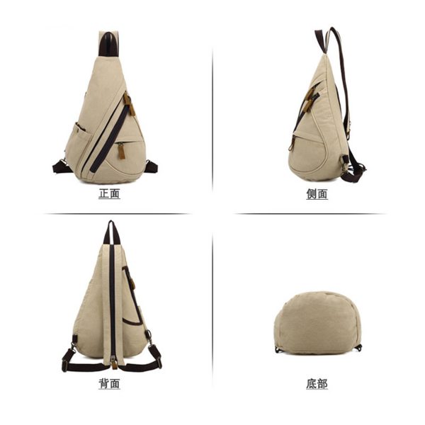 Canvas Small Crossbody Backpack Casual Daypack for Men Women
