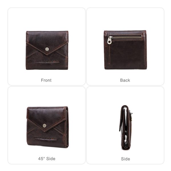 Genuine Leather RFID Magnetic Multiple positions Wallet