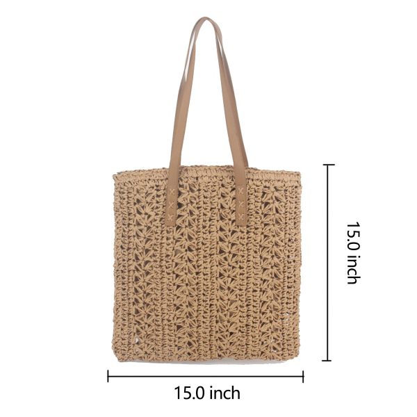 Handwoven Straw Beach Bag for Travel