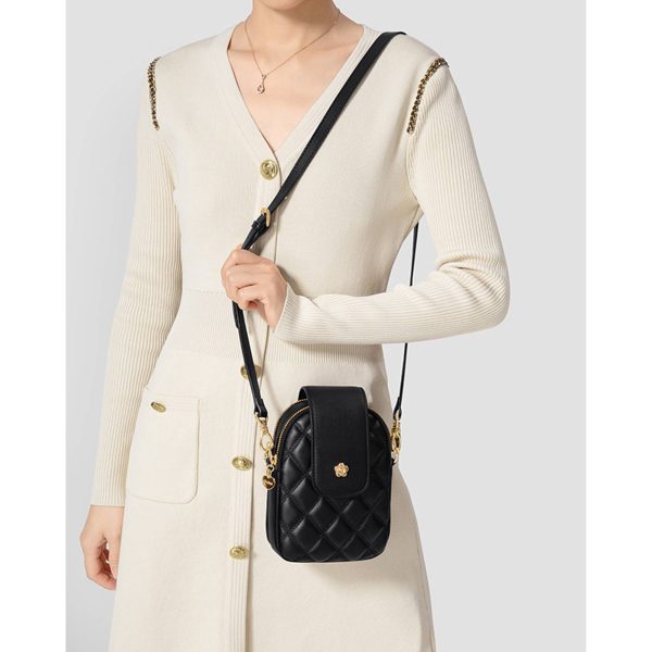 Genuine Leather Mini phone cross-body bag